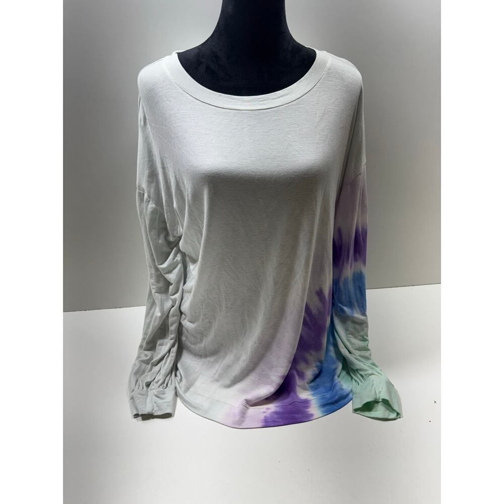 Crown & Ivy Plus Sz 2X Tye Dye Shirt Boho Chic Hippie Long Sleeve New